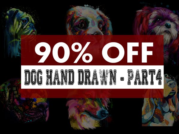 Super cool dog hand drawn bundle – part 4 -23 designs