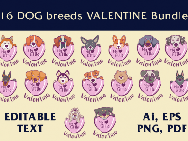 16 dogs valentine bundle