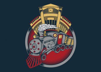 Drive The Train graphic t-shirt design