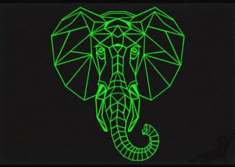 Elephant Poly design for t shirt