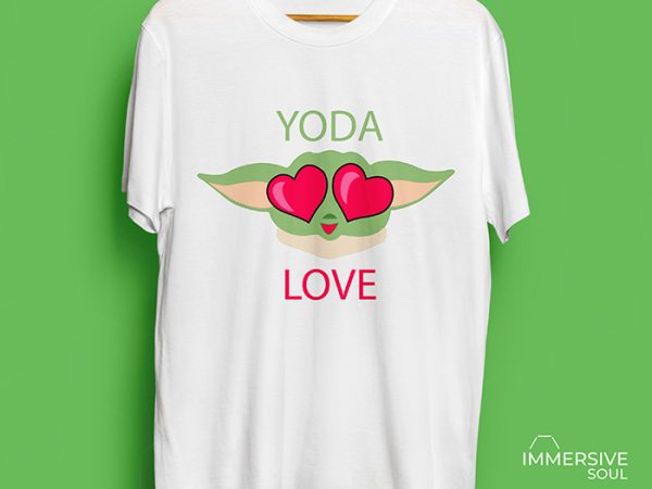 Baby Yoda Love T-Shirt Design Baby Yoda Love T-Shirt Design