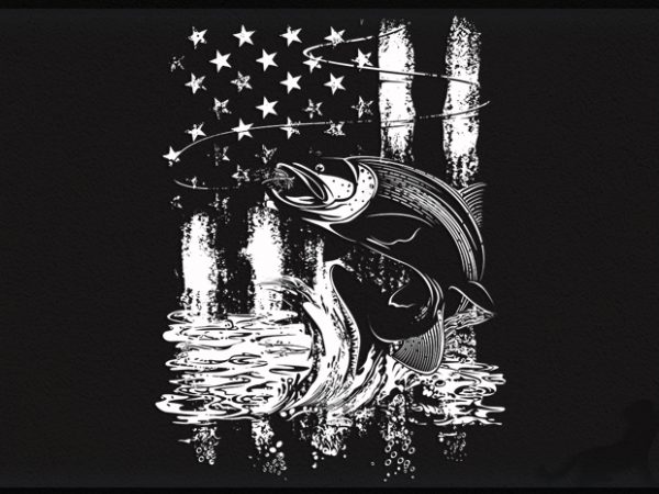 Fishing us graphic t-shirt design