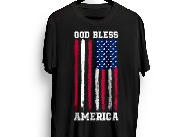 God bless america t shirt design