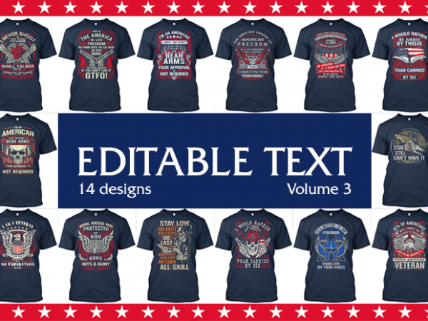 Gun t-shirt designs bundle vol 3