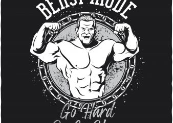 Beast mode vector t-shirt design