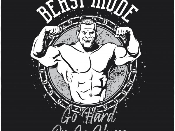 Beast mode vector t-shirt design