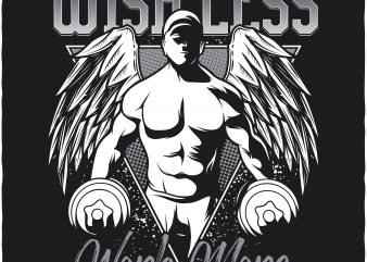 Wish less work more vector t-shirt design