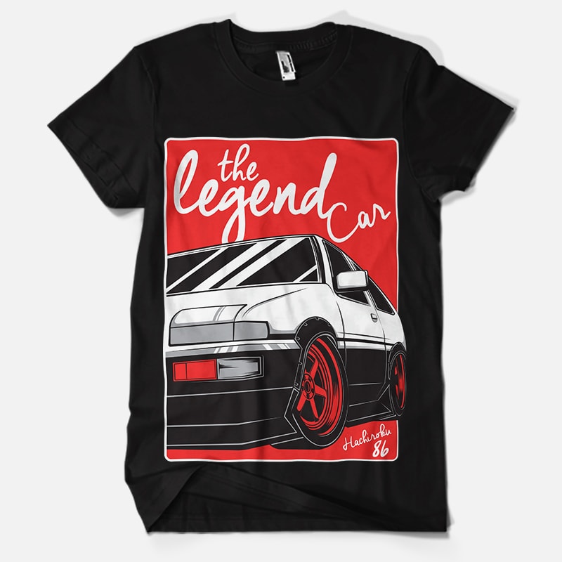 Hachiroku 86 The Legend Car t-shirt design