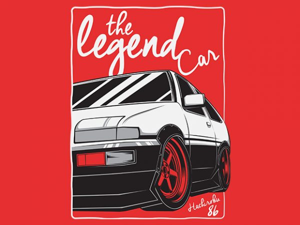 Hachiroku 86 the legend car t-shirt design