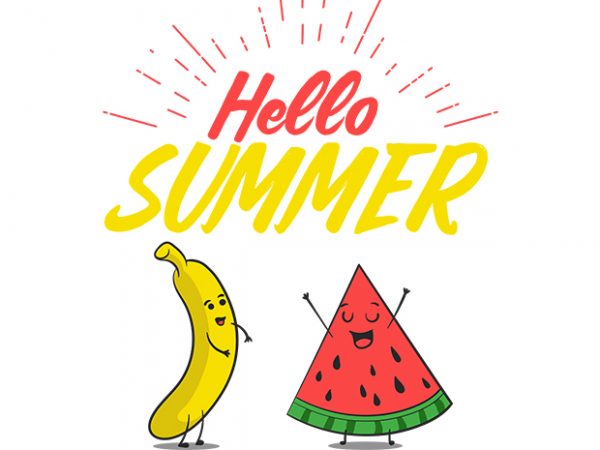 Hello summer t-shirt design