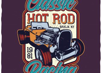 Classic Racing vector t-shirt design