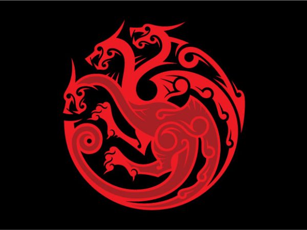 House targaryen sigil graphic t-shirt design