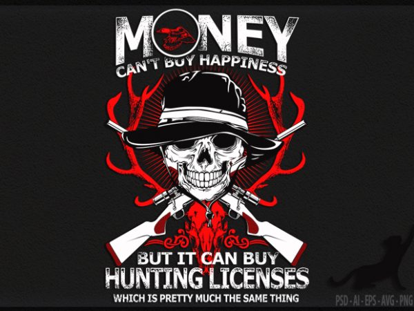 Hunting happiness buy t shirt design