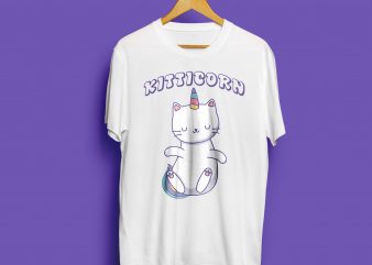 KittiCorn – Cat T-Shirt Design for commercial Use
