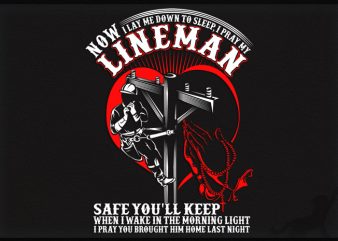 Lineman t shirt design template