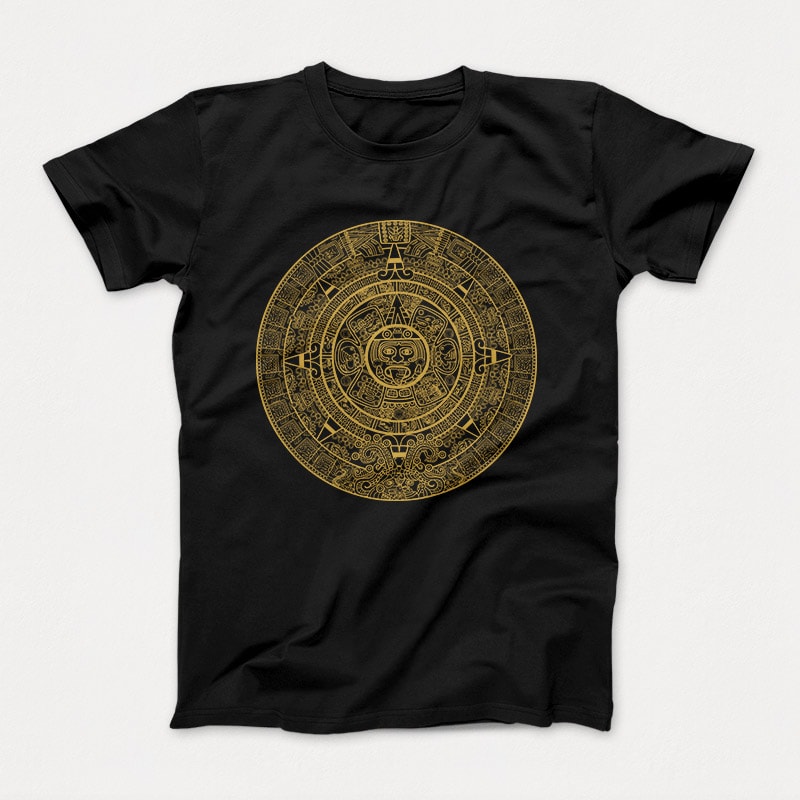 Maya Aztec Calendar graphic t-shirt design