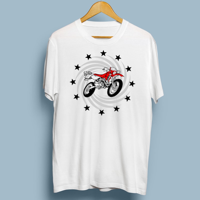 MOTOCROSS STAR t shirt design template