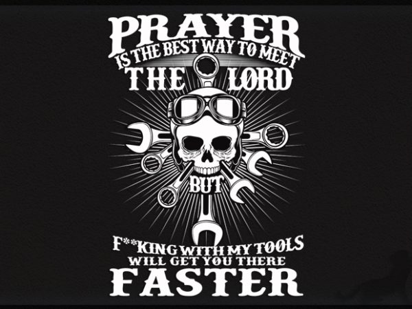 Pray mechanic shirt design png