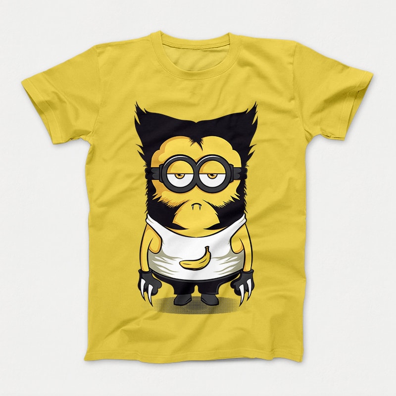Minion Wolve t-shirt design png