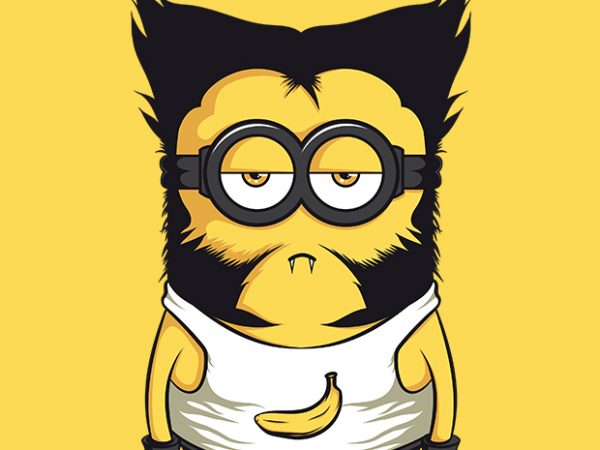 Minion wolve t-shirt design png