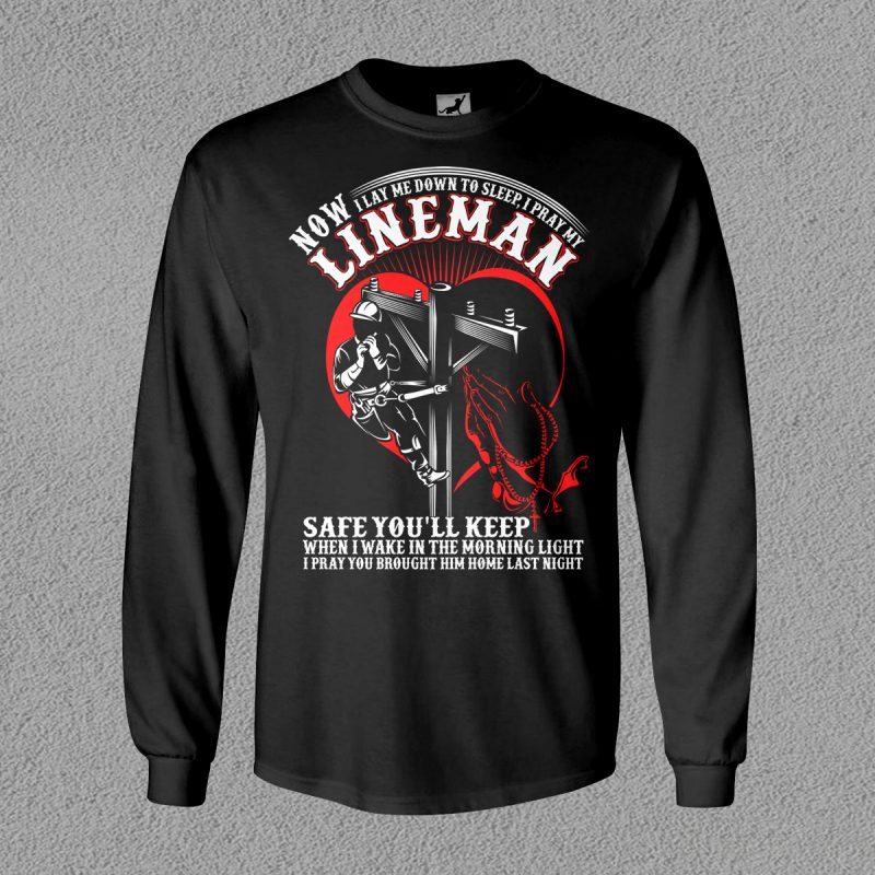 Lineman t shirt design template