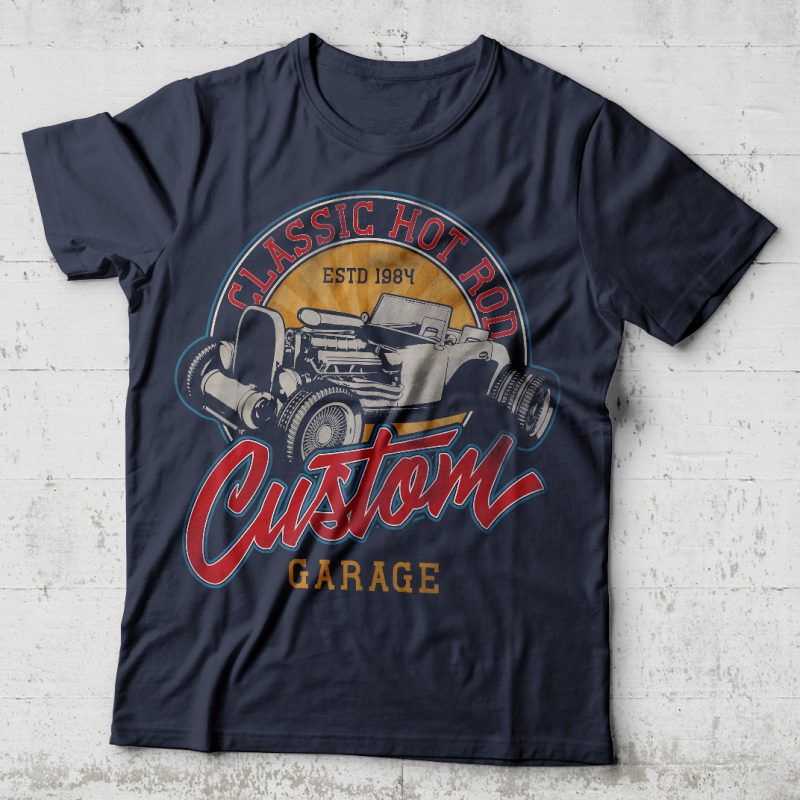 Custom Garage vector t-shirt design