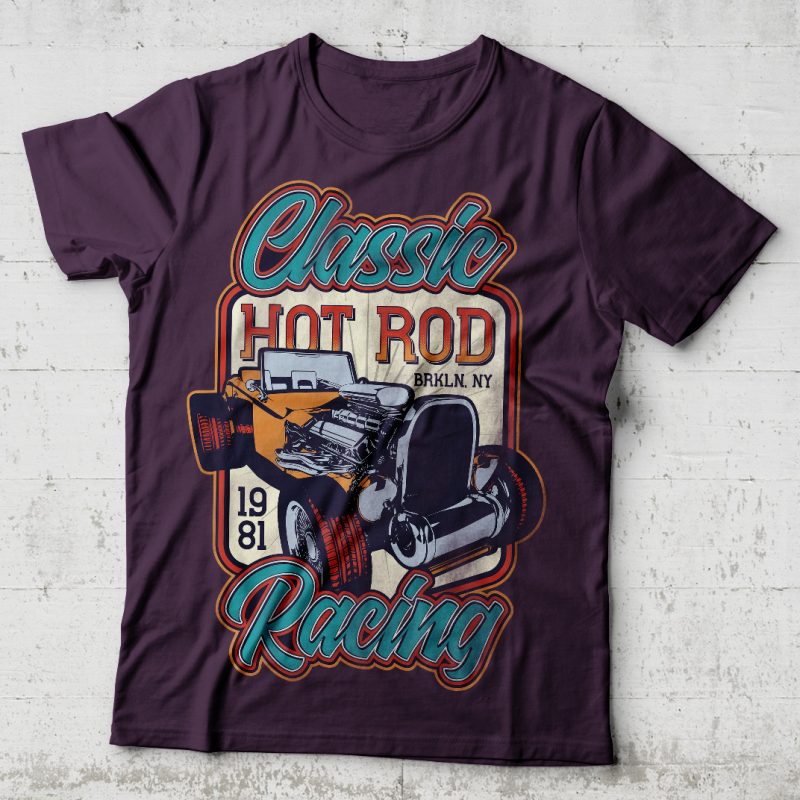 Classic Racing vector t-shirt design