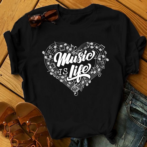 Music Bundle Part 1 – 62 Designs t-shirt design for merch by amazon