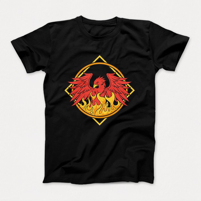 Mystical Phoenix t-shirt design png