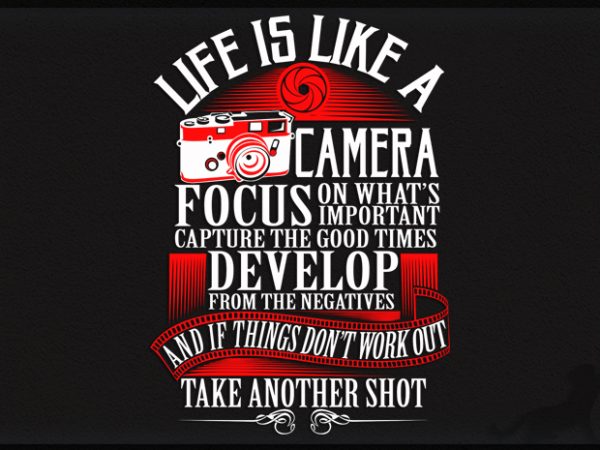 Photographer buy t shirt design