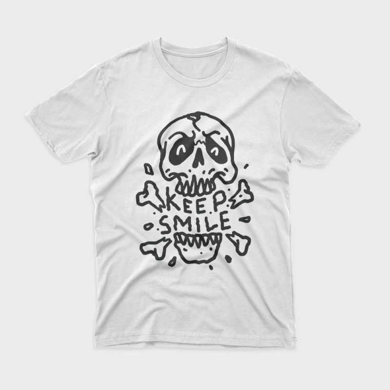 Keep Smile commercial use t-shirt design