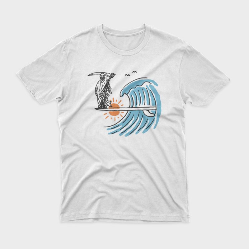 Grim Surfer t shirt design for download