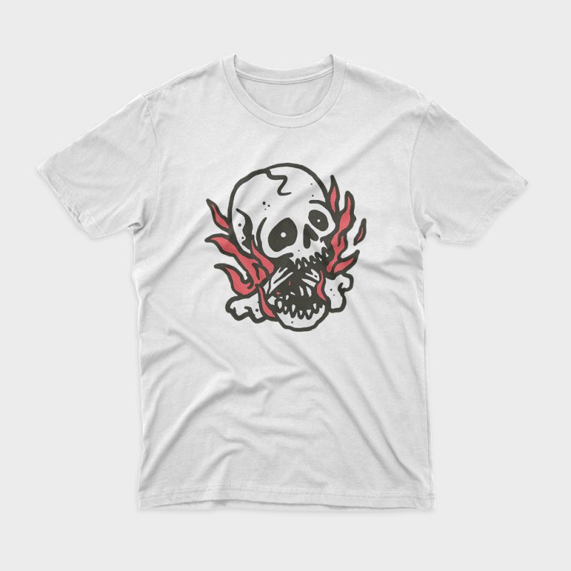 Skull Fire ready made tshirt design