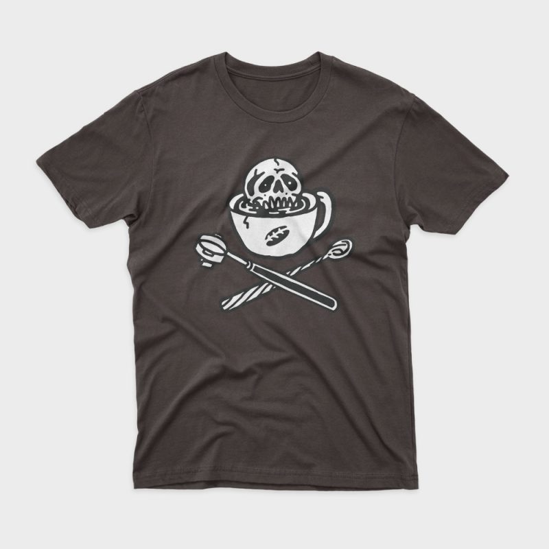 Death Before Decaf t-shirt design for commercial use
