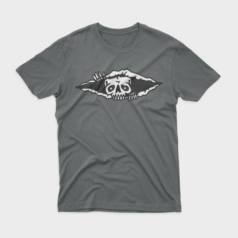 Skull Tearing Up ready made tshirt design