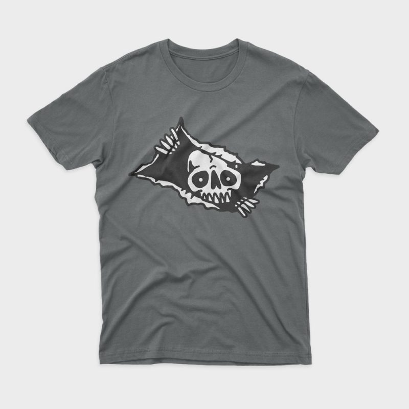Skull Tearing Up design for t shirt buy t shirt design