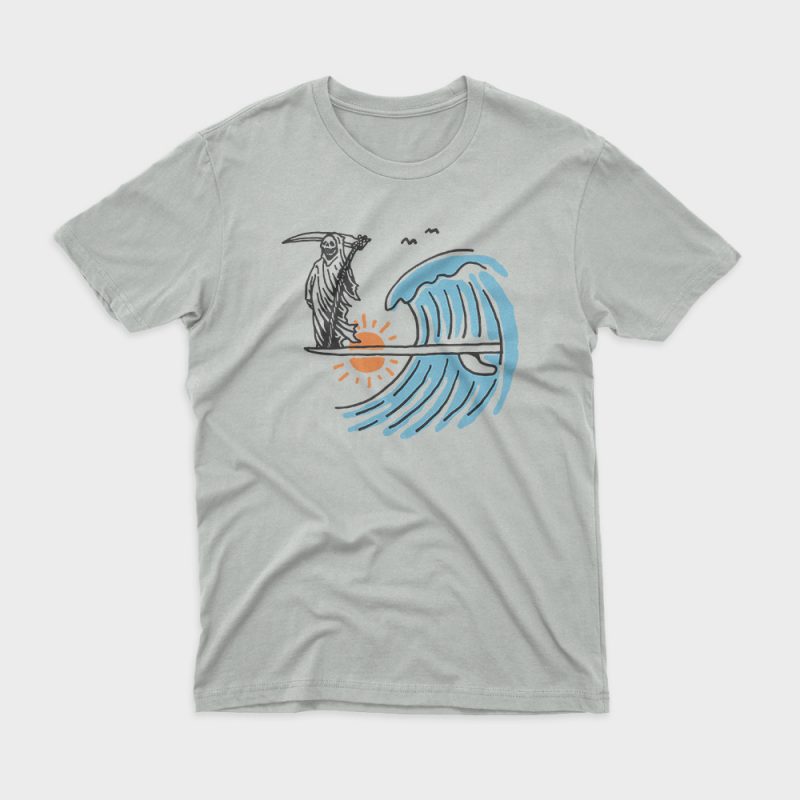 Grim Surfer t shirt design for download