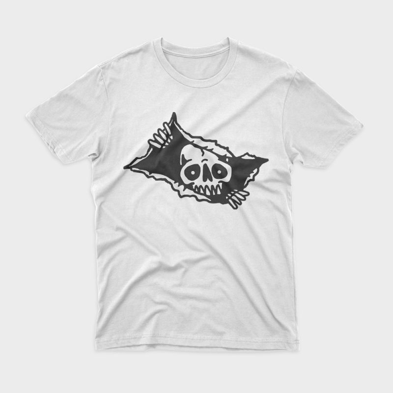 Skull Tearing Up design for t shirt buy t shirt design