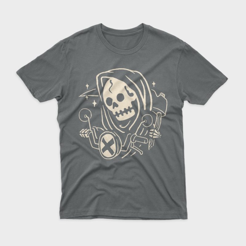 Grim Biker design for t shirt - Buy t-shirt designs