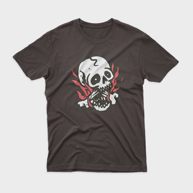 Skull Fire ready made tshirt design