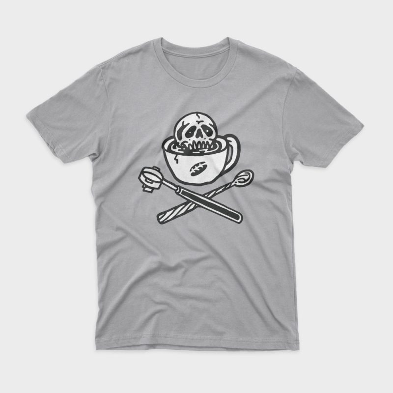 Death Before Decaf t-shirt design for commercial use