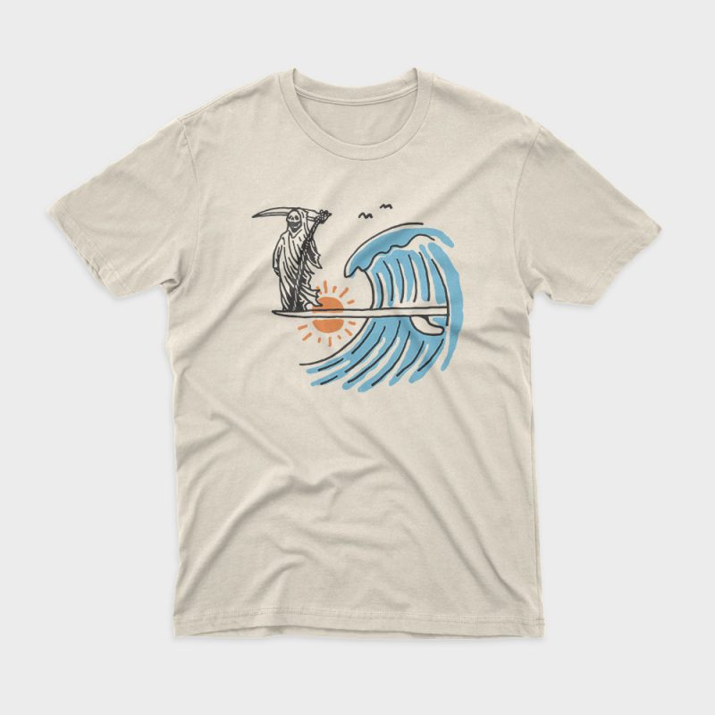 Grim Surfer t shirt design for download