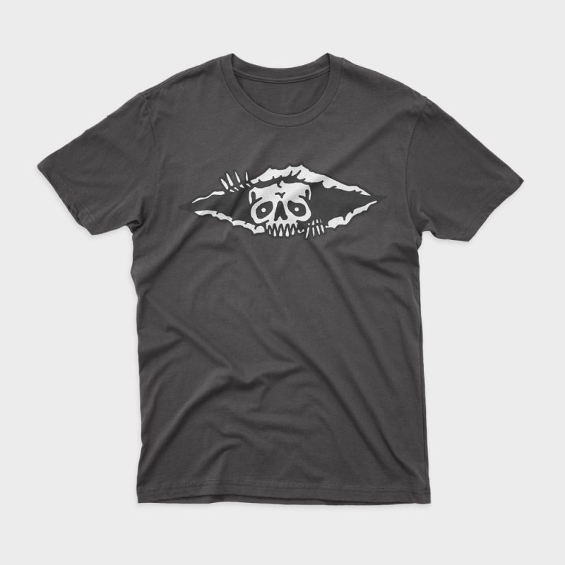 Skull Tearing Up ready made tshirt design