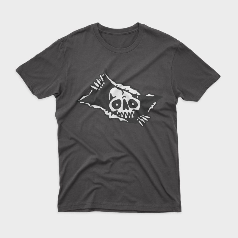 Skull Tearing Up design for t shirt buy t shirt design