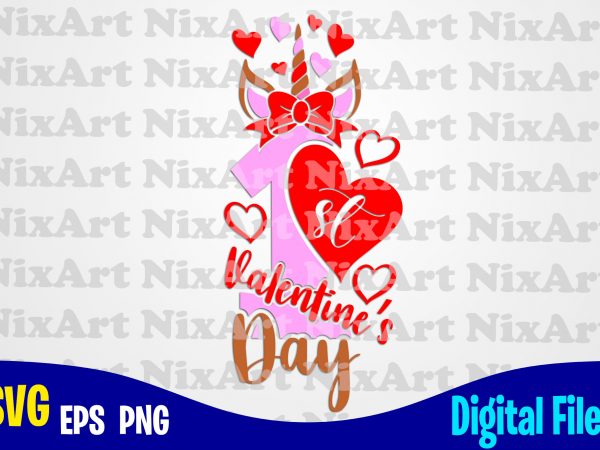 Download 1st Valentine S Day Baby Child Love Valentine Heart Funny Valentines Day Design Svg Eps Png Files For Cutting Machines And Print T Shirt Designs For Sale Buy T Shirt Designs