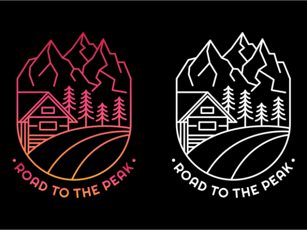 Road to the peak ready made tshirt design