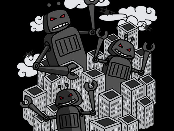 Robot invasion t shirt design to buy