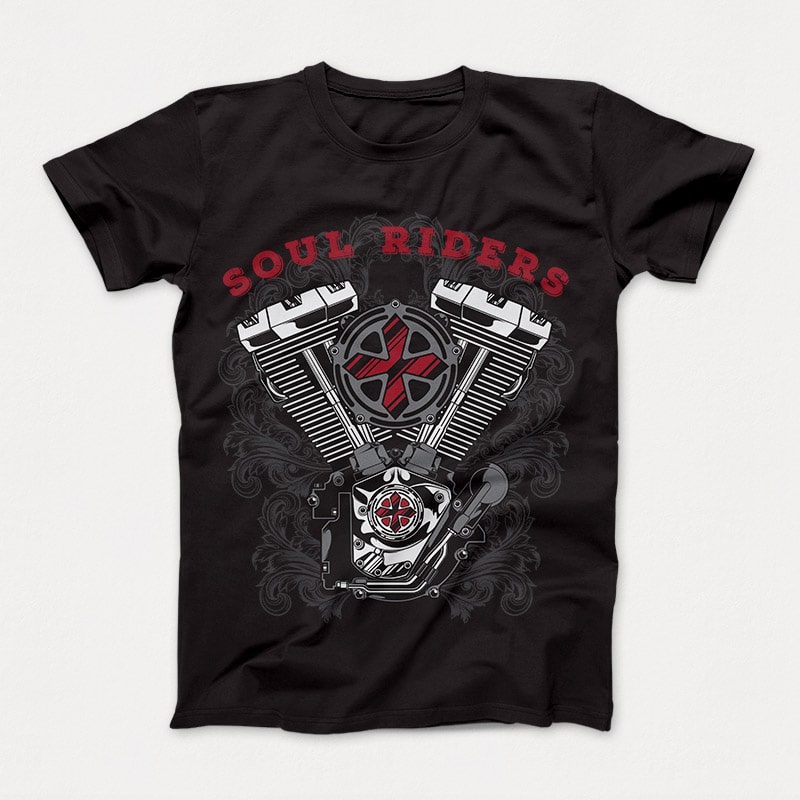 Outlaw Soul Riders graphic t-shirt design