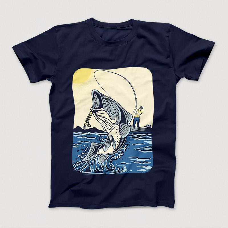 Fish Strike t-shirt design png
