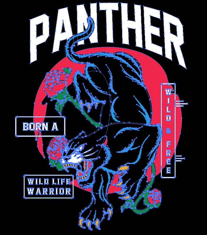 WILD PANTHER – Tshirt design for sale AI, SVG,PNG